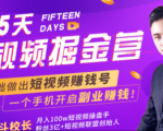 会玩手机就能赚钱！15天短视频掘金营：揭秘短视频赚钱玩法，开启月入过万新副业-升阶有道