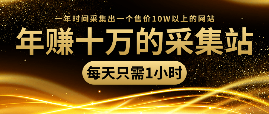 年赚十万的采集站，每天却只需要1小时，一年时间采集出一个售价10W以上的网站-升阶有道