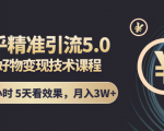 知乎精准引流5.0+知乎好物变现技术课程：每天1-2小时5天看效果，月入3W+-升阶有道