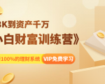 《小白财富训练营》月入3K到资产千万，这是套100%的理财系统（11节课）-升阶有道