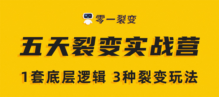 《5天裂变实战训练营》1套底层逻辑+3种裂变玩法，2020下半年微信裂变玩法-升阶有道