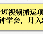 操作性非常强的头条号短视频搬运项目,3分钟学会,轻松月入8000+-升阶有道