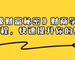 《终极财富秘密》财商学习必修课程，快速提升你的财富（18节视频课）-升阶有道