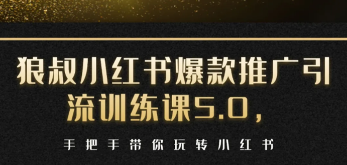 小红书爆款推广引流训练课5.0，手把手带你玩转小红书（17节实操视频+话术）-升阶有道