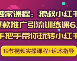 狼叔小红书爆款推广引流训练课6.0,手把手带你玩转小红书-升阶有道