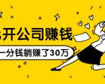 0元开公司赚钱,不花一分钱几天躺赚了30多万,详细操作流程!-升阶有道