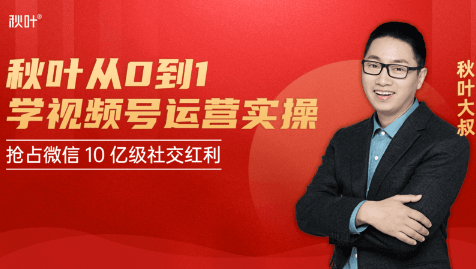 秋叶从0到1学视频号运营实操，抢占微信10亿级红利市场【完结-高清无水印】-升阶有道