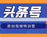 头条号原创视频特训营：一对一带你玩转短视频，新号10天日收益破252元-升阶有道