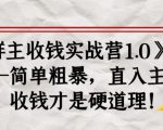 《群主收钱实战营1.0》——简单粗暴，直入主题，收钱才是硬道理-升阶有道