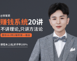 苏笙君的赚钱系统20课 教你从0到1赚到你的第一桶金(不讲理论,只讲方法论)-升阶有道