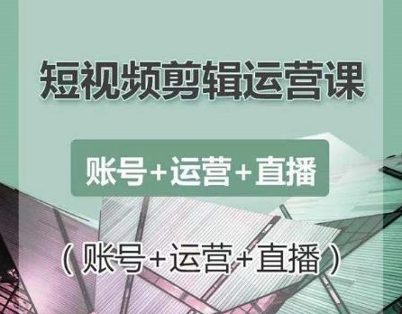 南小北短视频剪辑运营课：账号+运营+直播，零基础学习手机剪辑【视频课程】-升阶有道