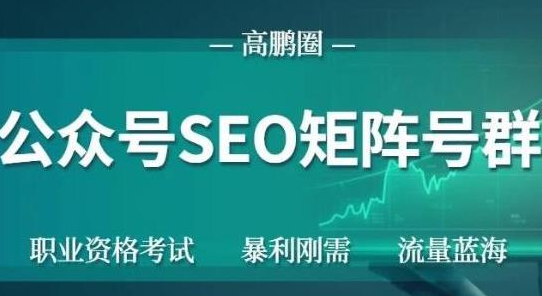 高鹏圈公众号SEO矩阵号群，实操20天纯收益25000+，普通人都能做-升阶有道