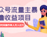 公众号流量主暴利撸收益项目,空闲时间操作单人月入过万-升阶有道