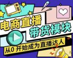 大鹏·电商直播带货课，系统学习直播带货各环节技巧和套路-升阶有道