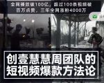 创壹慧慧周短视频爆款方法论，让你快速入门、少走弯路、节省试错成本-升阶有道