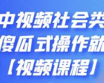 抖音中视频社会类玩法,傻瓜式操作就能赚钱【视频课程】-升阶有道