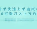 2022年虚拟项目实战指南,新手从0打造月入上万店铺-升阶有道