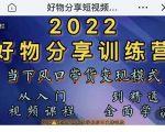 萌飞好物·2022抖音好物分享训练营,当下风口带货变现模式,从入门到精通-升阶有道