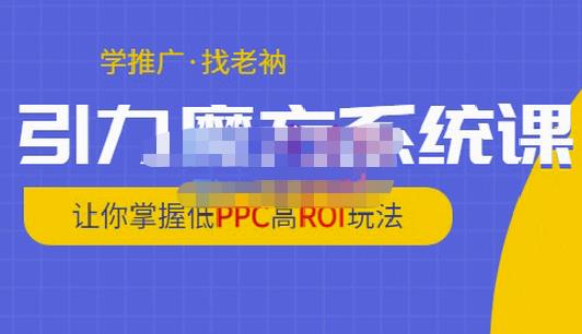 老衲·引力魔方系统课，让你掌握低PPC高ROI玩法，价值299元-升阶有道
