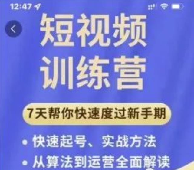 成哥从入门到精通7天短视频运营训练营，理论、实战、创新共42节课-升阶有道