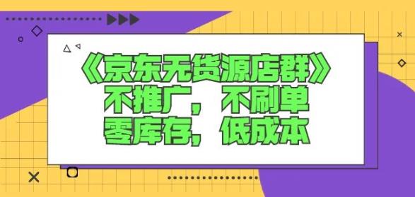 诺思星商学院京东无货源店群课：不推广，不刷单，零库存，低成本-升阶有道