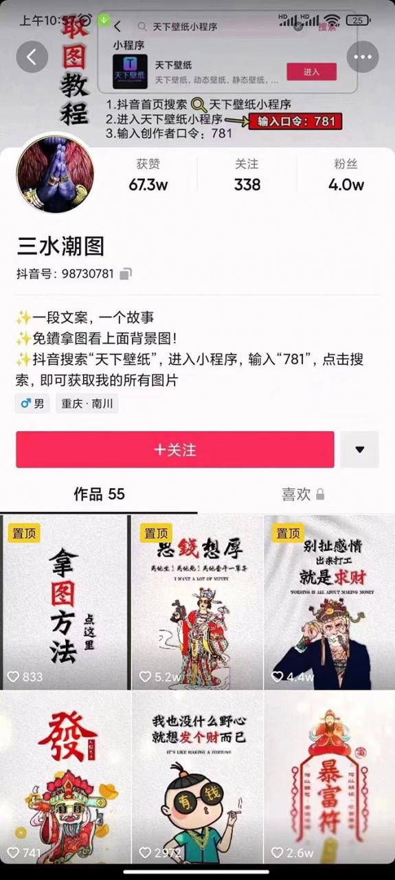 国潮壁纸变现项目，新手可操作日赚200+【素材+软件+教程】-升阶有道
