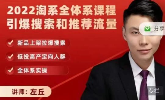 2022淘系全体系课程引爆搜索和推荐流量，新品上架拉爆搜索-升阶有道