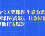 樊剑淘宝天猫课程-生意参谋数据分析系列课程(高级),让您轻松运营店铺,帮助打造爆款-升阶有道