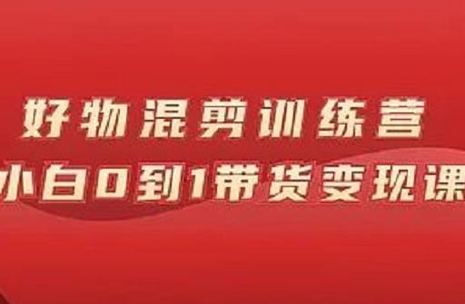 万三好物混剪训练营：小白0到1带货变现课-升阶有道