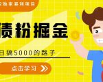 全网2022独家暴利项目,负债粉掘金,日搞5000的路子-升阶有道