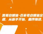 凯哥自媒体·百家号自媒体全套实战赚钱教程，从新手开始，循序渐进，系统的讲解-升阶有道