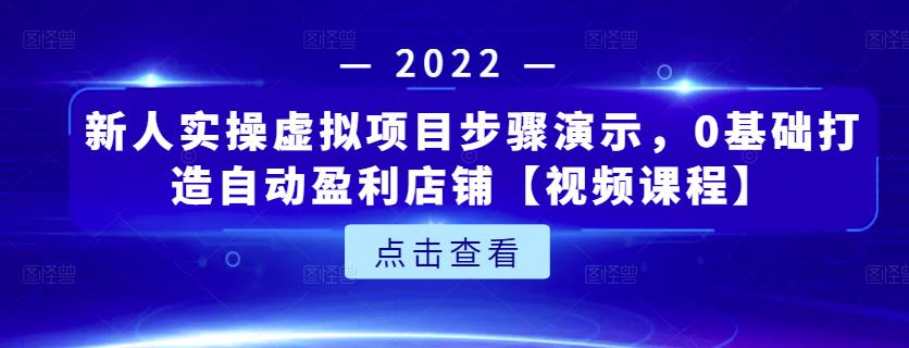 新人实操虚拟项目步骤演示，0基础打造自动盈利店铺【视频课程】-升阶有道