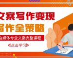自媒体专业文案写作变现，月入10W+写作策略，教你从零开始学写作-升阶有道