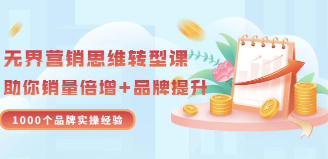 无界营销思维转型课：1000个品牌实操经验，助你销量倍增（20节视频）-升阶有道