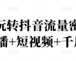2022玩转抖音流量密码，(直播+短视频+千川)-升阶有道