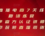 抖音直播电商7天线上陪跑训练营，巨量学官方认证讲师团带你玩转直播带货-升阶有道