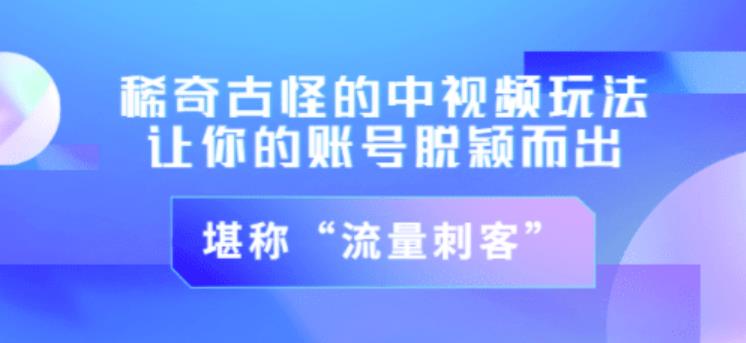 不讲李·稀奇古怪的冷门中视频冷门玩法，让你的账号脱颖而出，成为流量刺客！（图文+视频）-升阶有道