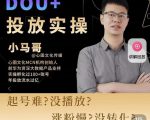 小马哥-Dou+投放实操课,抖加投放,随心推,付费起号逻辑,打破低播放转化-升阶有道