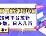 东方财富最新变现项目，利用接码平台拉新，多号多撸，日入几百无压力-升阶有道