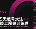 大播·五天起号魔鬼训练营，告别光学不练，逼自己上车，成败与否，5天拿到结果-升阶有道