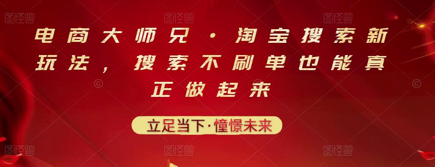 电商大师兄·淘宝搜索新玩法，搜索不刷单也能真正做起来-升阶有道