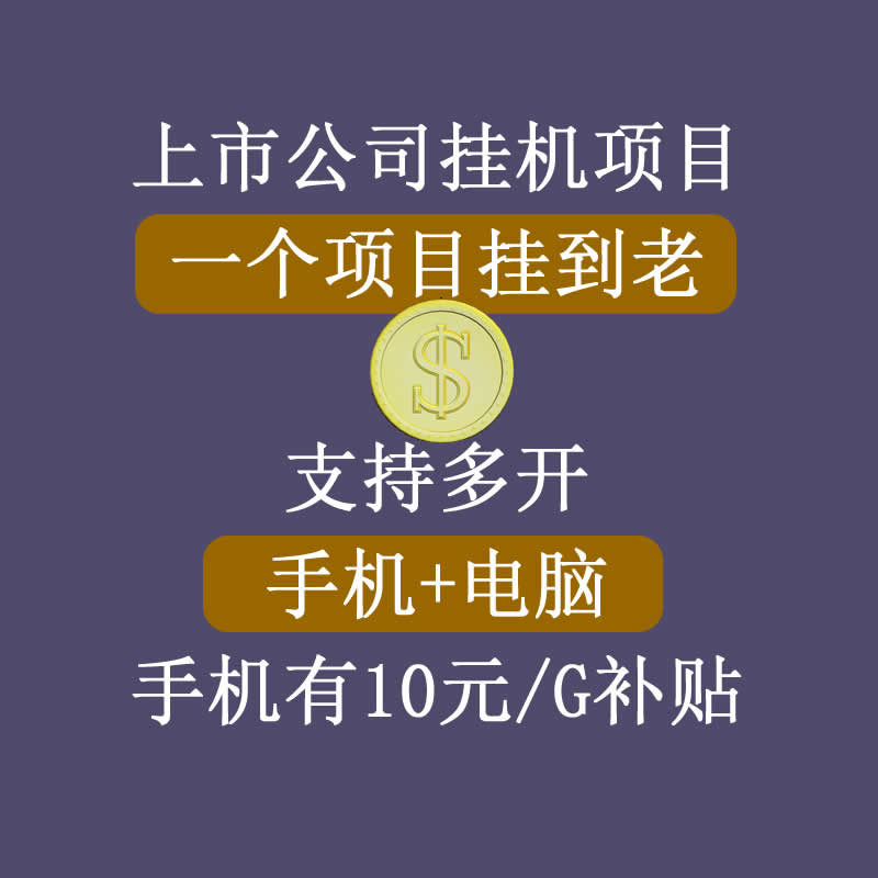 正规挂机项目，支持手机电脑一起挂，支持虚拟机多开，可以挂到老-升阶有道