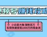 玩转微信视频号赚钱：小白变大咖涨粉百万实现快速变现1000万的现金流-升阶有道