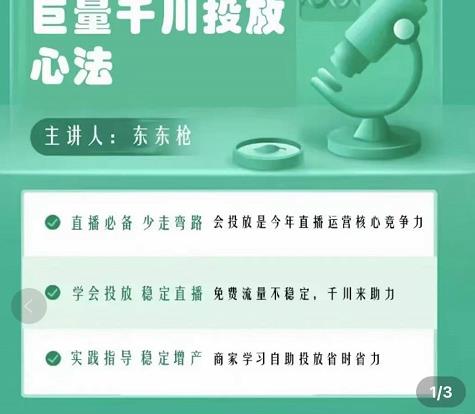 巨量千川优化师投放实操课，学会投放，稳定直播，稳定增产-升阶有道