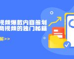带货短视频爆款内容策划，关于电商视频的独门秘籍（价值499元）-升阶有道