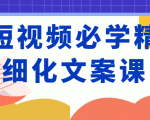 短视频必学精细化文案课,提升你的内容创作能力、升级迭代能力和变现力(价值333元)-升阶有道