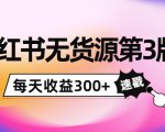小红书无货源第3版，0投入起店，无脑图文精细化玩法，每天收益300+-升阶有道