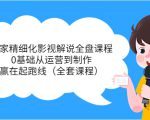 独家精细化影视解说全盘课程,0基础从运营到制作,赢在起跑线(全套课程)-升阶有道