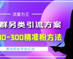 价值888的QQ群另类引流方案,半自动操作日200~300精准粉方法【视频教程】-升阶有道