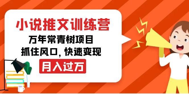 小说推文训练营，万年常青树项目，抓住风口，快速变现月入过万-升阶有道